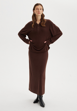 Юбка макси из трикотажа