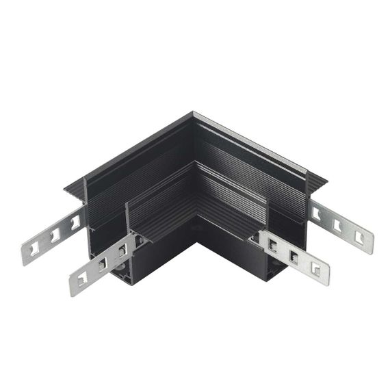 Соединитель для магнитного встраиваемого шинопровода для ГКЛ12,5 мм угловой Crystal Lux CLT 0.223 11 BL