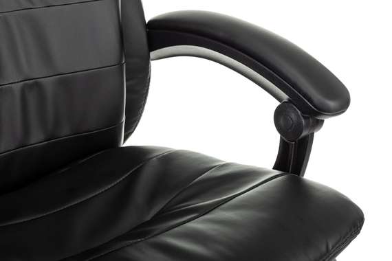 Кресло руководителя Бюрократ T-9950MSG-F черный эко.кожа крестов. пластик подст.для ног