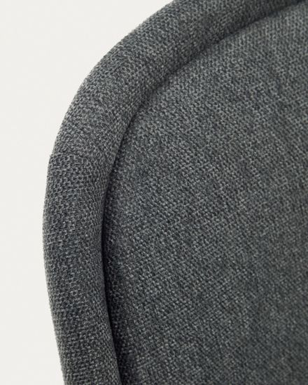 Aimin Стул из серой синели с черными стальными ножками Испания La Forma