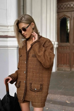 Шорты-мини коричневые