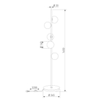 Торшер со стеклянными плафонами ручной работы 1_101/5