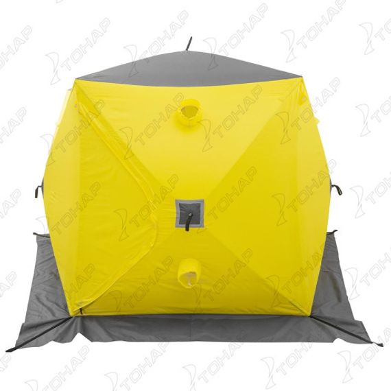 Палатка зимняя утепл. ЮРТА Premium желтый/серый (HS-WSCI-P-YG) Helios