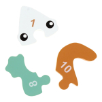 Развивающая игрушка деревянная Пазл-вкладыш по номерам Ящерица, C-41805