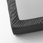 Простыня на резинке IKEA NATTJASMIN (НАТТЭСМИН), Темно-серый, 90х200 см