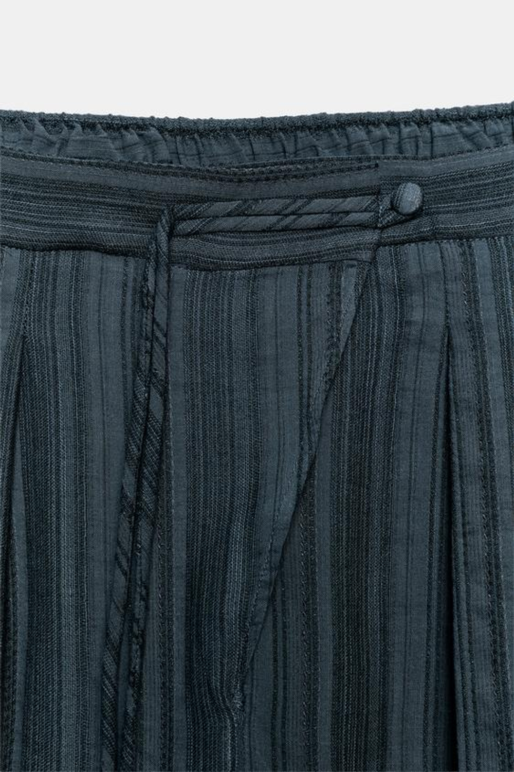 ZARA БРЮКИ-БАЛЛОНЫ В ПОЛОСКУ — ZW COLLECTION, ИНДИГО