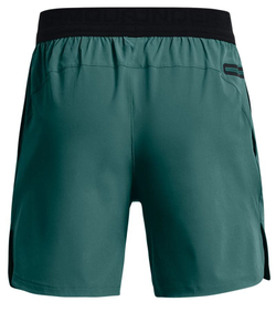 Мужские теннисные шорты Under Armour Men's UA Armor Print Peak Woven Shorts - Бирюзовый