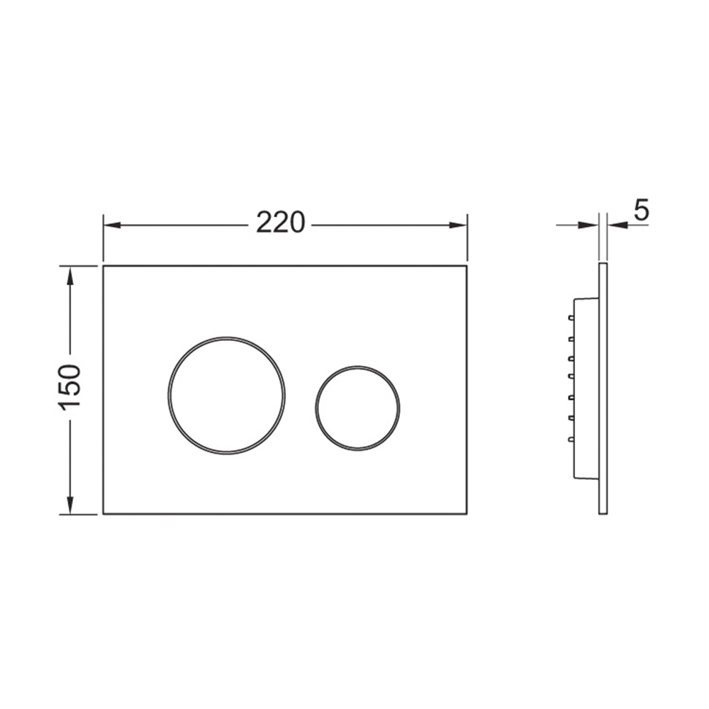 Пластиковая панель смыва унитаза TECEloop для системы двойного смыва, красная бронза металлик