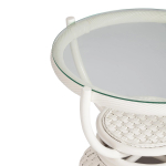 Столик кофейный Andrea ротанг, D60х50см, TCH White (белый)