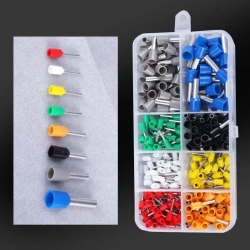 Набор НШВИ 300 шт - наконечники кабельные штыревые втулочные изолирующие для холодного обжима (опрессовки) электрических проводов