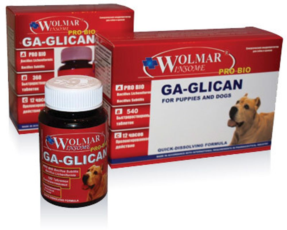 WOLMAR WINSOME® PRO BIO GA-GLICAN 360тб, Cинергический (формула взаимно усиливающего действия компонентов) хондропротектор для собак.
