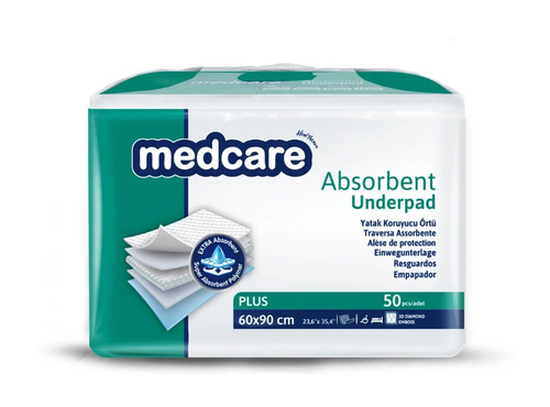 Пеленки MEDCARE Plus 5 слойные 60*90см (50шт)  3D