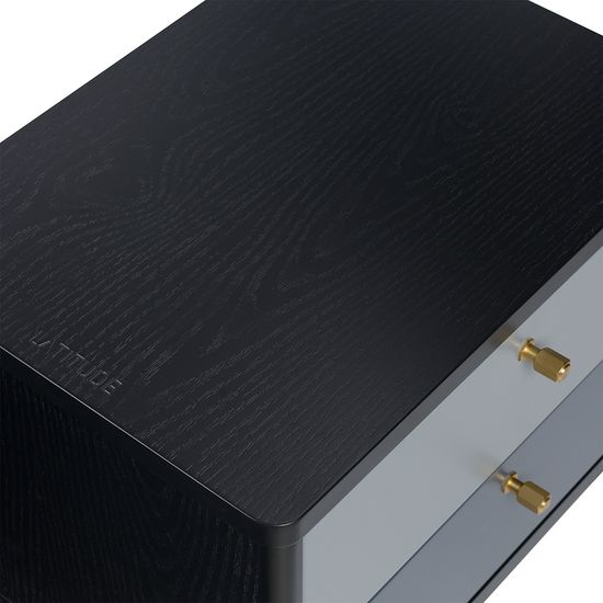 Тумба прикроватная saga, hordur, 55х40х50 см, черная