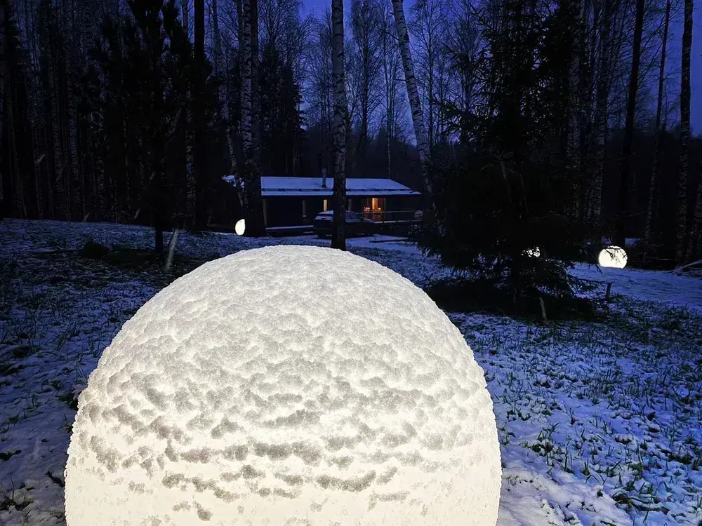 Уличный одноцветный светильник шар 60 см, от сети 220 В