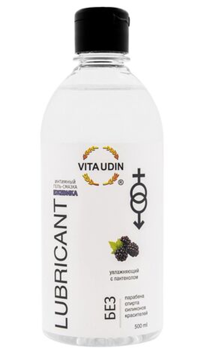 Интимный гель-смазка на водной основе VITA UDIN с ароматом ежевики - 500 мл.