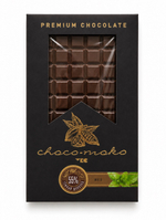 Шоколад темный с мятной начинкой «choko-moko», 55 % какао, 80 г
