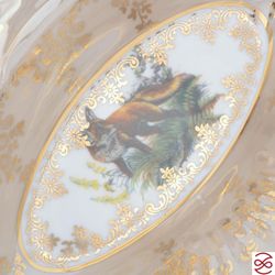 Менажница 3 секции Queen's Crown Aristokrat Охота бежевая 26 см