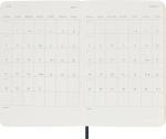 Еженедельник Moleskine (DSB2012WN2) Classic Soft WKNT Pocket 90x140мм 144стр. мягкая обложка синий сапфир