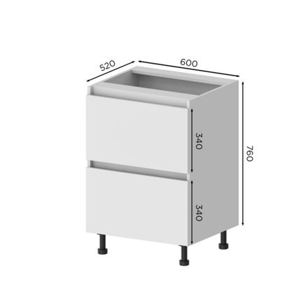 Кухня Модуль Н2Я 600 нижний Кашемир / Белый