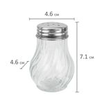 Солонка-перечница 50 мл, BASIC, баночка для специй, стекло/сталь, дисплей, WEGLA (ВЕГЛА), 700224