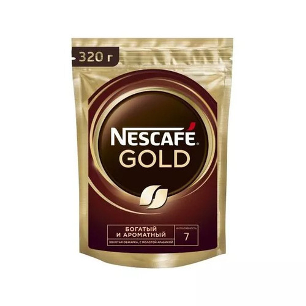 купить Кофе растворимый Nescafe Gold, 320 г пакет (Нескафе)