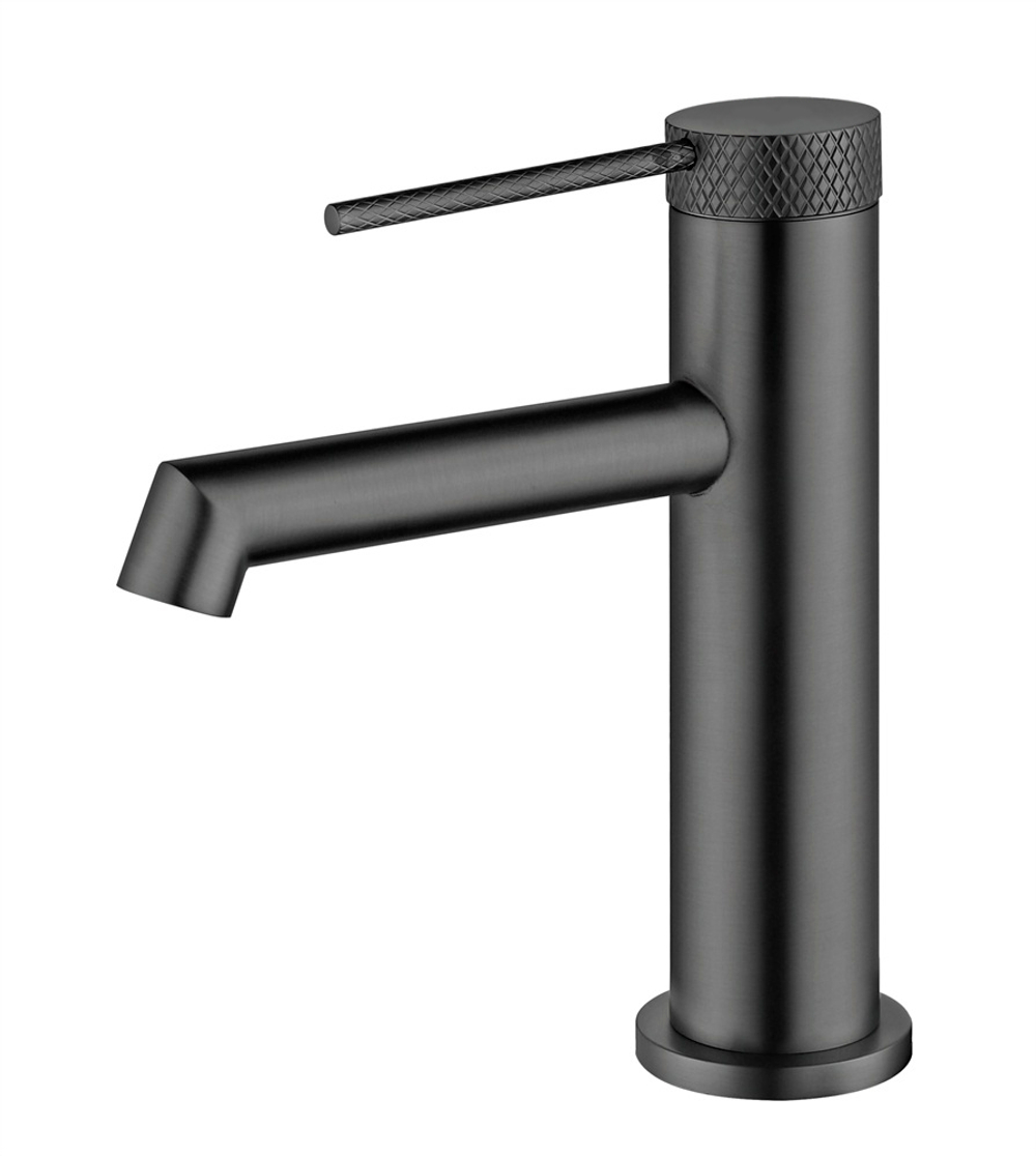 Смеситель для раковины Vincea Rim VBF-2RM1GM однорычажный, вороненая сталь