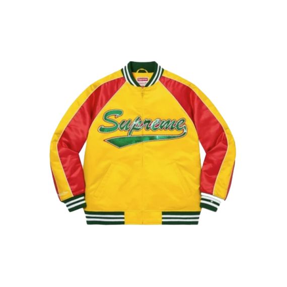 Supreme FW21 Week 10 x Mitchell &amp; Ness Sequin Logo Varsity Jacket