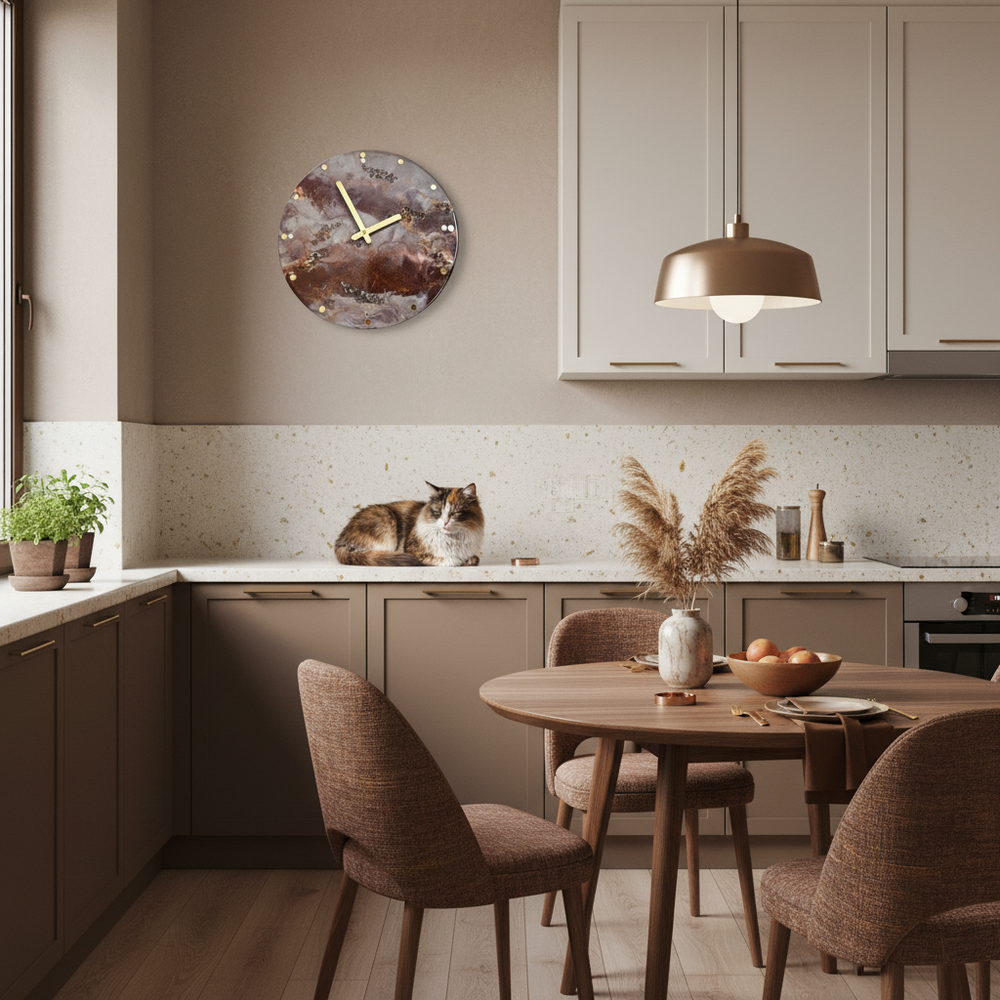 Часы настенные подарочные 30 см с хрустальными камешками