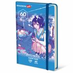 Скетчбук для маркеров 120 г/м2, 148х210 мм, 60 л., твердая обложка, резинка, BRAUBERG ART, МИКС, 115103