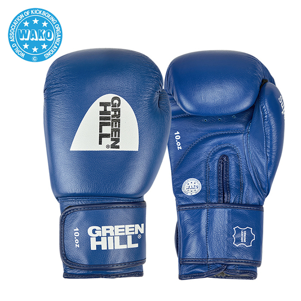 BGS-1213w Кикбоксерские перчатки Super Star WAKO Approved синие