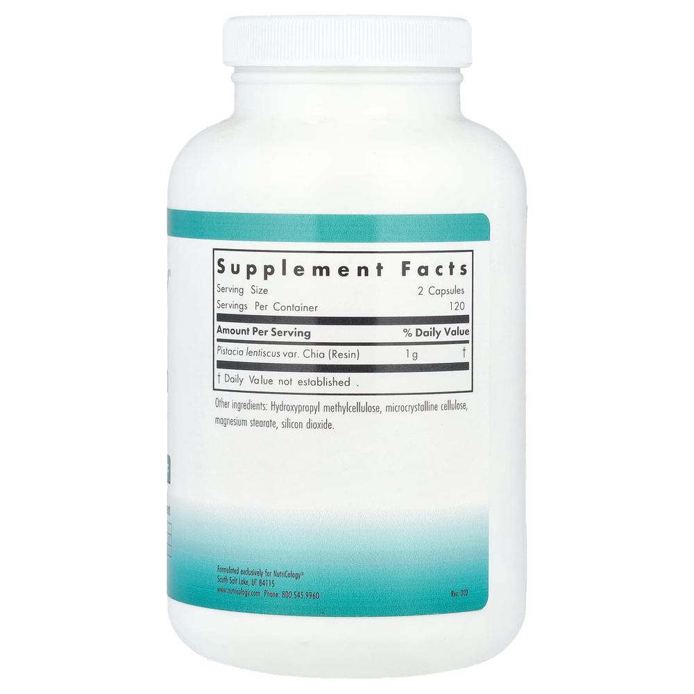 Nutricology, мастиковая смола, 240 вегетарианских капсул (0,5 г в 1 капсуле)