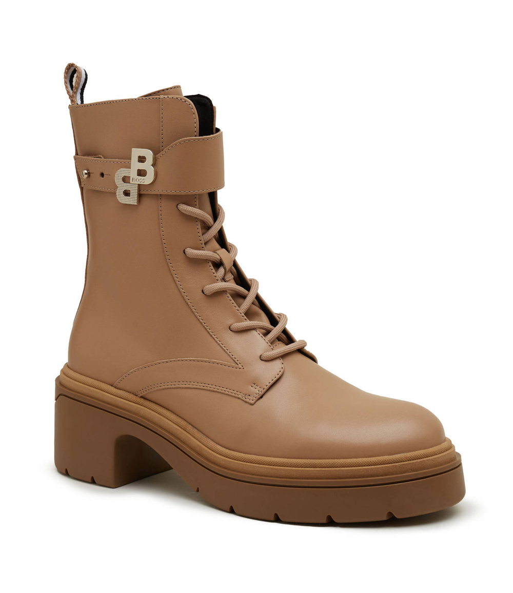 Кожаные ботильоны carol lu BOSS BLACK - бежевый(50503747)