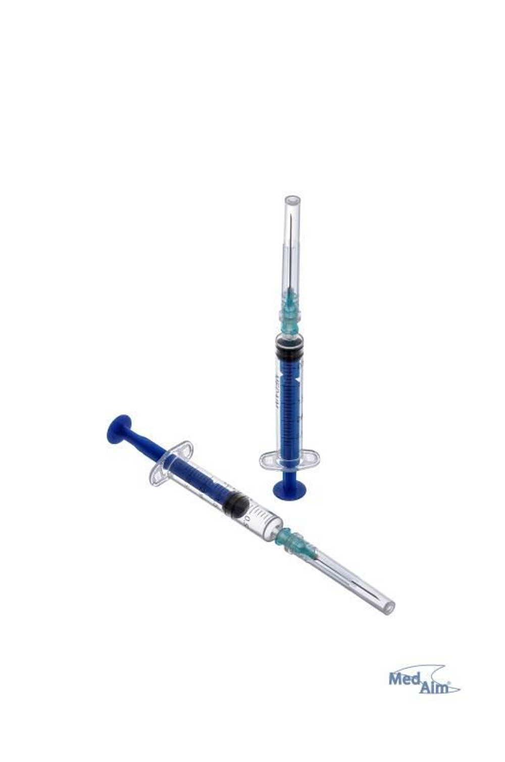 Шприц одноразовый 2 мл 3-х компонентный MedAim с иглой 23G 0,63х32 мм, 100 шт.