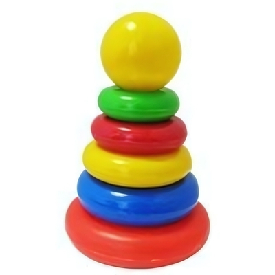 Пирамидка "Малышок" 5 колец (Пластмастер)
