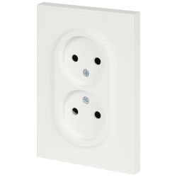 Розетка ЭРА Galaxy 15-2107-08 без заземления двойная 2X2P 16А-250В IP20 белый матовый | Эра Galaxy