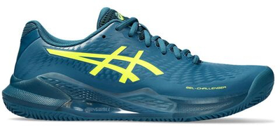 Мужские кроссовки теннисные Asics Gel-Challenger 14 Clay - restful teal/safety yellow