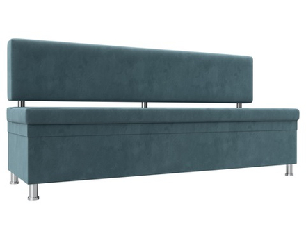 Диван кухонный прямой Стайл, Бирюзовый, Велюр, 111640