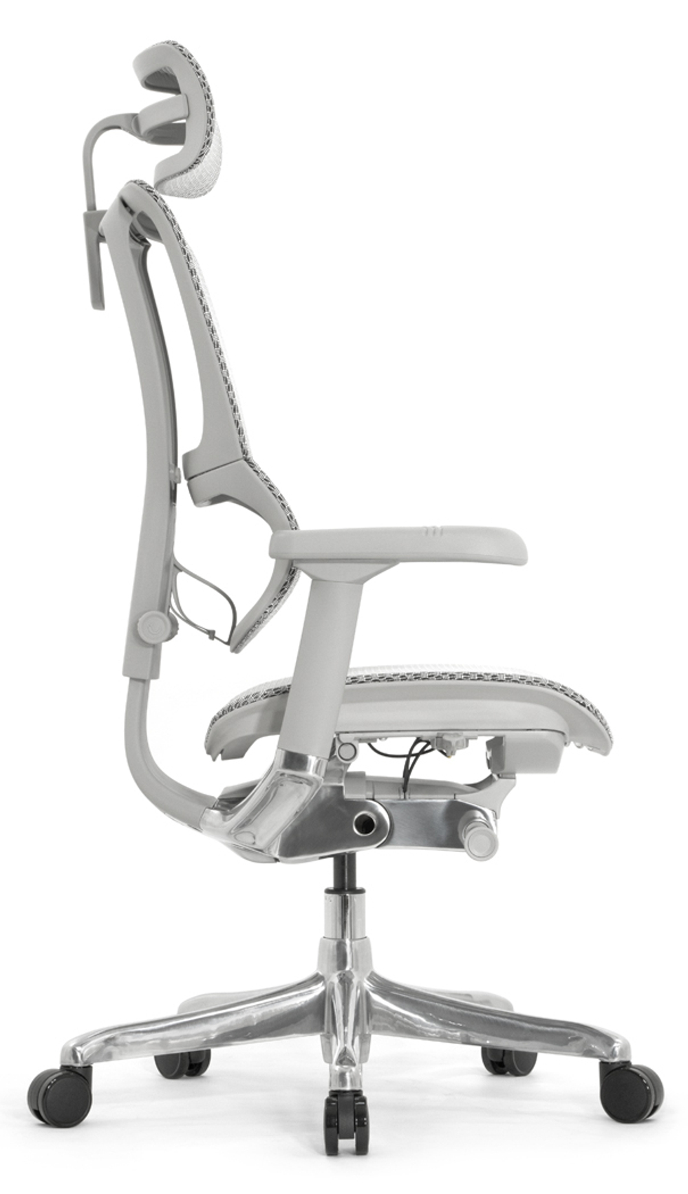 Кресло FALTO IOO-E2 ELITE( Серый каркас/сетка T-168-B2 Natural Mesh светло серый/крестовина металл)