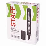 Маркер перманентный (нестираемый) STAFF "Basic" PM-733, ЧЕРНЫЙ, круглый наконечник, 2,5 мм, 150733