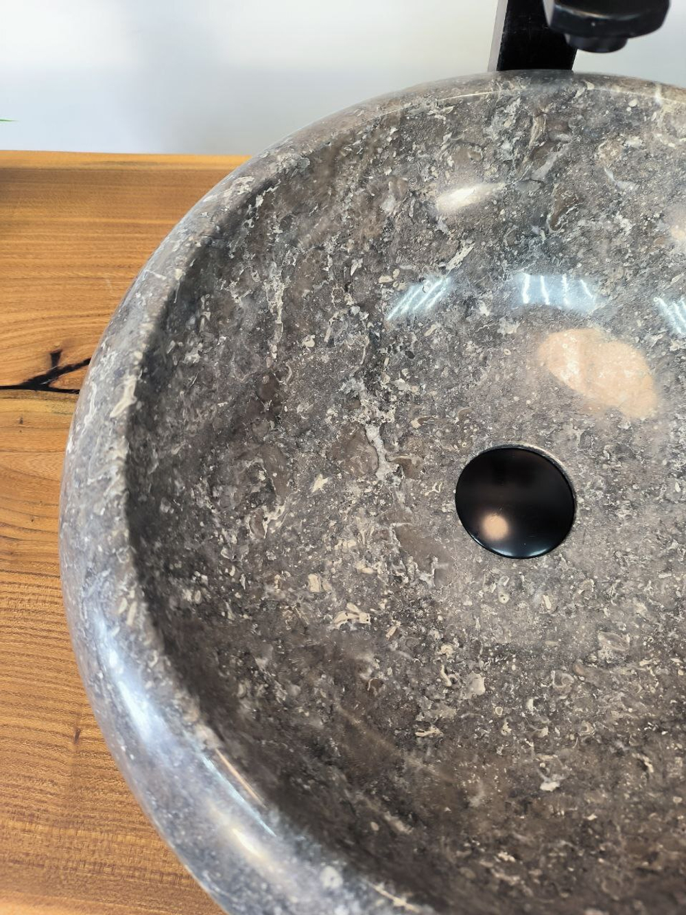 Раковина из мрамора Donut Grey DM-65868 45х45х15 из натурального камня