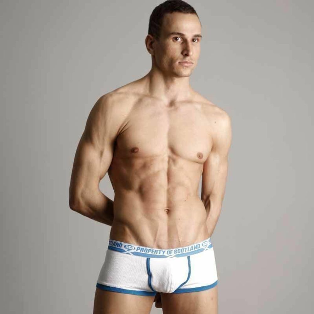 Мужские трусы хипсы белые Aussiebum Property of Scotland White AB00075