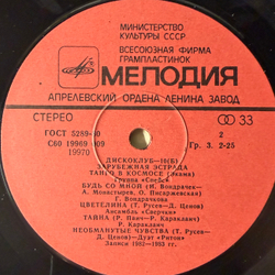 Виниловая пластинка Сборник Дискоклуб-10 (Б) Зарубежная Эстрада (Мелодия) LP