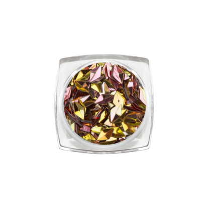 Дизайн для ногтей: 3D ромбы (цитрин)