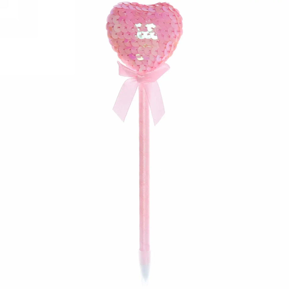 Ручка шариковая «Heart- Пайетки», цвет синий, 22 см