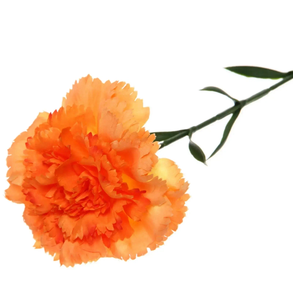 Цветок искусственный «Гвоздика» 68см оранжевая