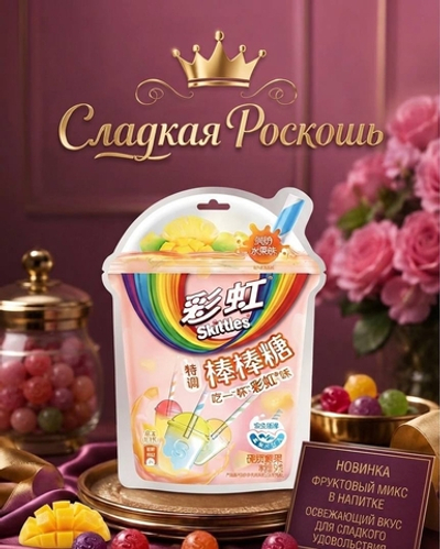 Скиттлес жевательный бутылка Корея