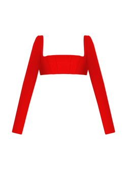 Кроп-топ с длинными рукавами