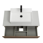 Мебель для ванной со столешницей и накладной раковиной Cezares SLIDER 100 Орех дымчатый SLIDER-1000-1C-SO-NA-P