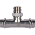 ROMMER Тройник с НР 18x1/2" из нержавеющей стали прессовой