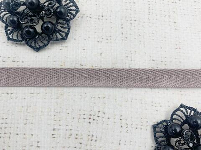 Лента киперная, хлопок, ш. 1 см, тёмная чайная роза